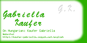 gabriella kaufer business card